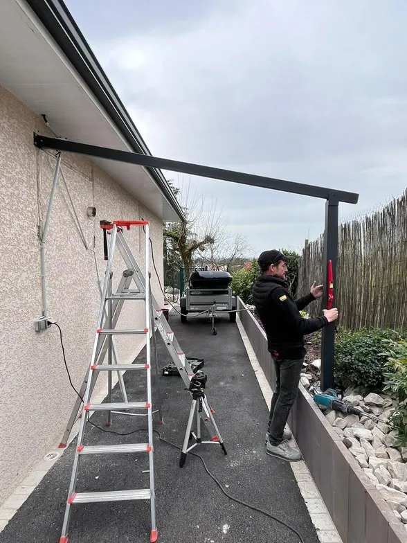 Abri de terrasse acier avec LED intégrées, Miribel, photo 3