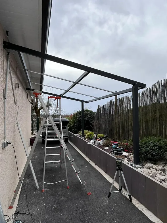 Abri de terrasse acier avec LED intégrées, Miribel, photo 5