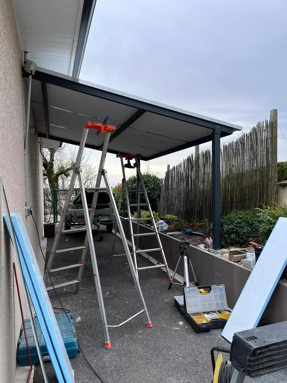 Abri de terrasse acier avec LED intégrées, Miribel, photo 7