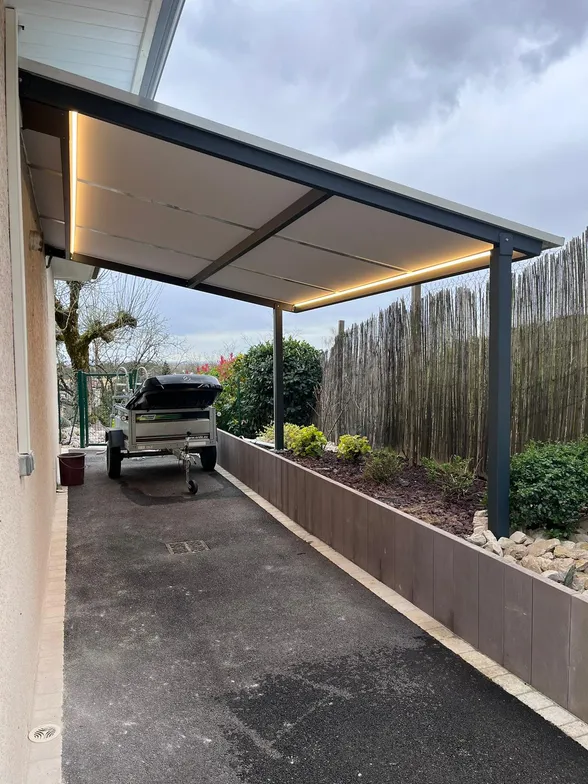 Abri de terrasse acier avec LED intégrées, Miribel, photo 8