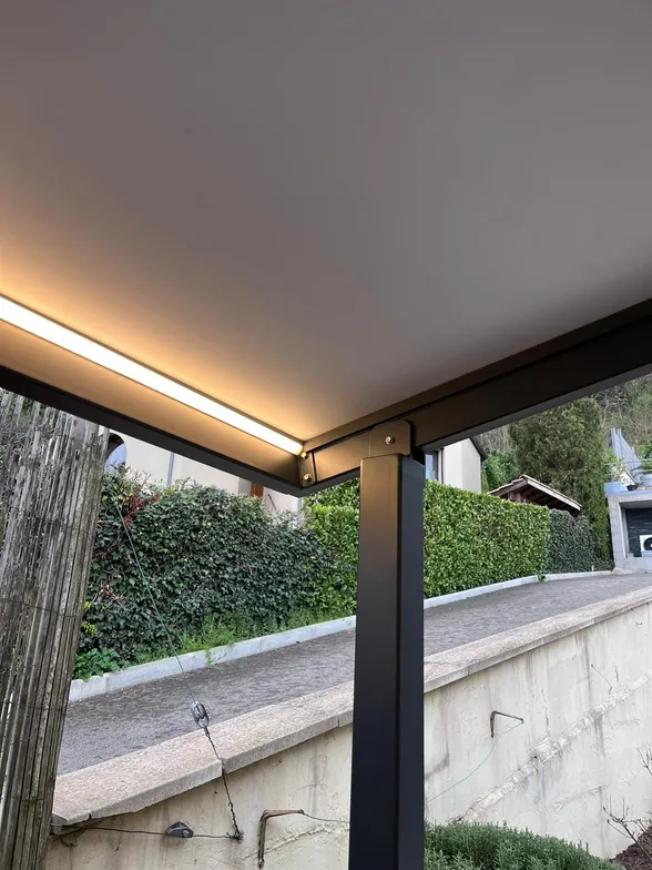 Abri de terrasse acier avec LED intégrées, Miribel, photo 9