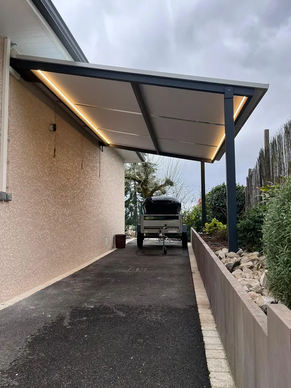 Abri de terrasse acier avec LED intégrées, Miribel, photo 10